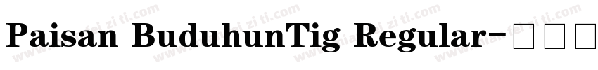 Paisan BuduhunTig Regular字体转换